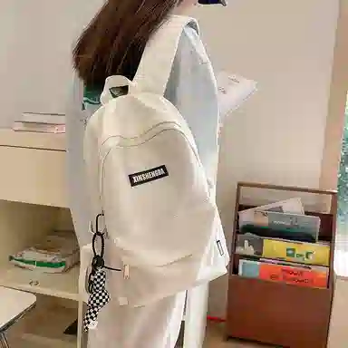 彤彤兔 休闲简约 尼龙 双肩包 常规 女款 黑色/白色/红色/卡其色/蓝色