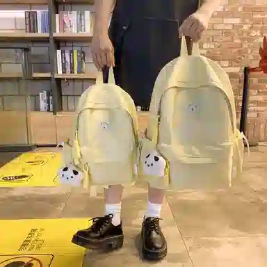 德力熊 简约大容量 尼龙 双肩包