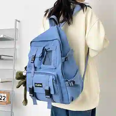 彤彤兔 韩版大容量高级感百搭 尼龙 双肩包 男女同款情侣款 多色