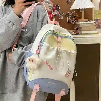 彤彤兔 书包女大容量轻便旅行 尼龙 双肩包 常规 女款 多色