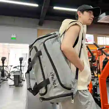 德力熊 休闲简约轻便 牛津布 健身包 男女同款情侣款 黑色桔色卡其色白色黄色军绿色湖蓝色灰色