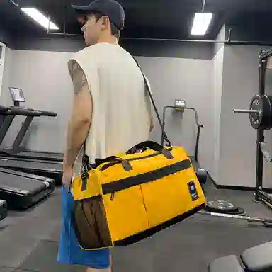 德力熊 干湿分离训练大容量短途旅行包 尼龙 健身包 男女同款情侣款 黑色/粉色/灰色/红色/黄色/蓝色/青绿色