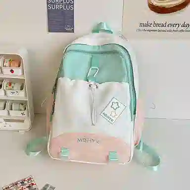 彤彤兔 韩系马卡龙可爱百搭 尼龙 双肩包 男女同款情侣款 多色