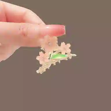 彤彤兔 森系仙美花朵抓夹高级感刘海夹前额 合金 发夹 女款