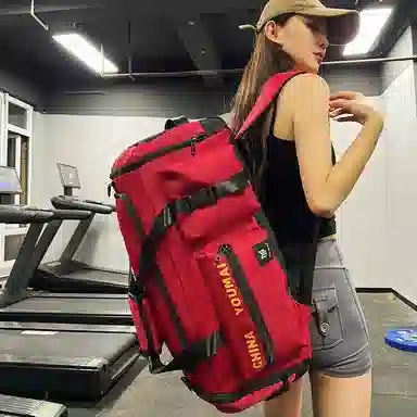 德力熊 训练潮牌 尼龙 健身包 男女同款情侣款 黑色粉色卡其色红色黄色军绿色蓝色