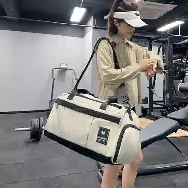 德力熊 干湿分离训练大容量短途旅行包 尼龙 健身包 男女同款情侣款 黑色/粉色/灰色/红色/黄色/蓝色/青绿色