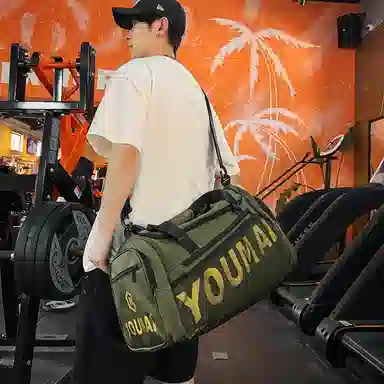 德力熊 多功能时尚旅行包 尼龙 健身包 男女同款情侣款 黑色/粉色/卡其色/紫色/军绿色