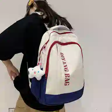 彤彤兔  简约百搭书包 尼龙 双肩包 大号 男女同款情侣款 多色