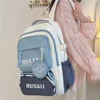 彤彤兔 百搭日系小清新高颜值 尼龙 双肩包 常规 女款 紫色/蓝色/黑色/棕色/绿色