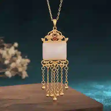 彤彤兔 国风旗袍汉服配饰古法金工艺复古 铜 项链 女款