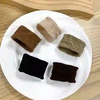 彤彤兔 面膜高弹力马尾巨柔肌肤面感超宽简约扎头 布艺 头绳 女款