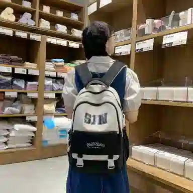 彤彤兔 轻便大容量百搭休闲 尼龙 双肩包 女款 黑色\紫色\粉色\红色\蓝色