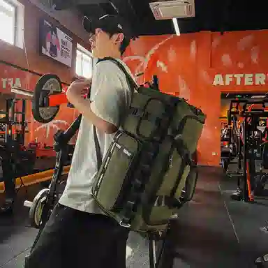 德力熊 大容量干湿分离 尼龙 健身包 男女同款情侣款 黑色/粉色/卡其色/蓝色/黄色/军绿色