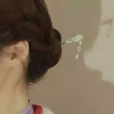 彤彤兔 中式古风祥云玉如意流苏 发簪 女款