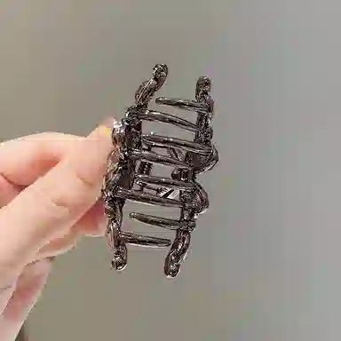 彤彤兔 水钻三叶花高级感鲨鱼夹小号抓夹气质后脑勺半扎发 发夹 女款