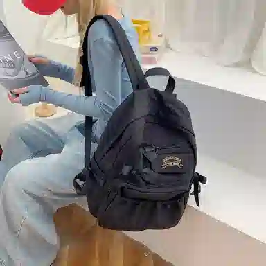 彤彤兔 日系少女学院风百搭可爱蝴蝶结 尼龙布 双肩包 男女同款情侣款 多色