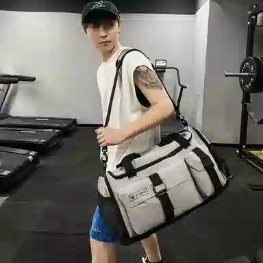 德力熊 大容量训练包多功能干湿分离 牛津布 健身包 男女同款情侣款 黑色\粉色\灰色\酒红色\黄色\紫色\青绿色\桔色