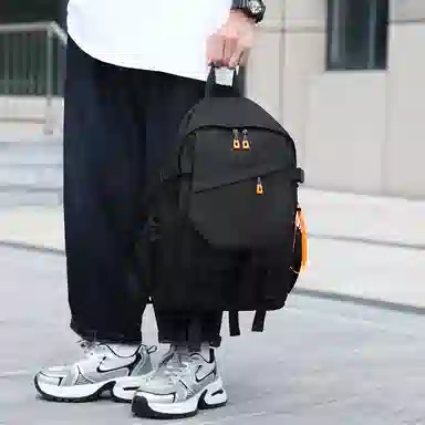 彤彤兔 潮流时尚百搭 牛津布 双肩包 男款 黑色/灰色