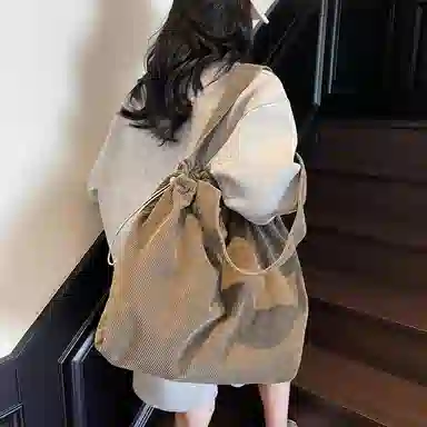 OUZIHUANG Corduroy Tote Bag