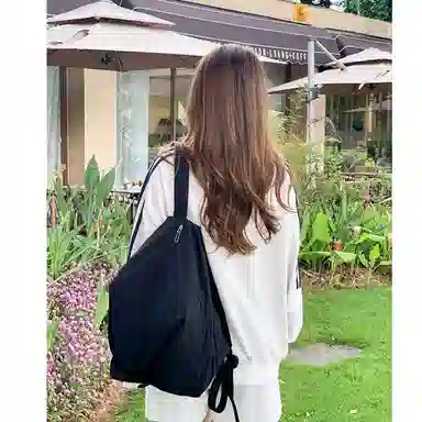 彤彤兔 日系休闲文艺 水洗布 双肩包 男女同款情侣款 多色