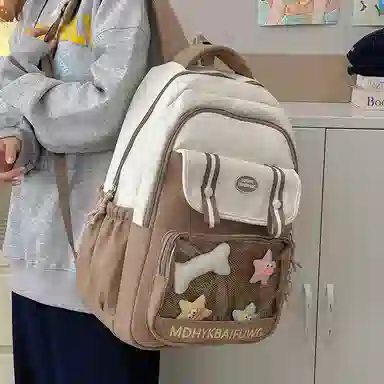 彤彤兔 高颜值简约时尚 尼龙 双肩包 常规 男女同款情侣款 多色