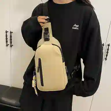 德力熊 多功能个性潮流 尼龙布 单肩胸包 男女同款情侣款 多色