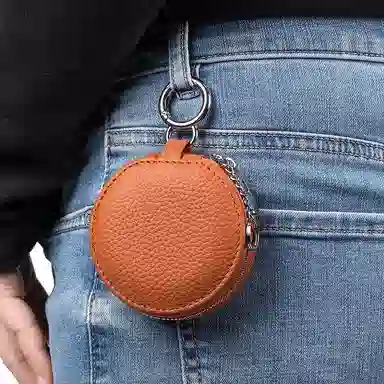 彤彤兔 带镜子可装蓝牙耳机 牛皮 收纳包 女款 多色