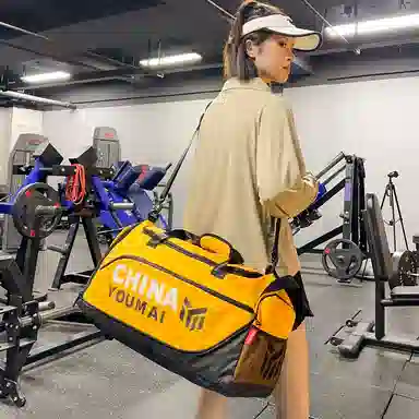 德力熊 多功能运动训练 尼龙 健身包 男女同款情侣款 黑色粉色卡其色玫红色黄色军绿色