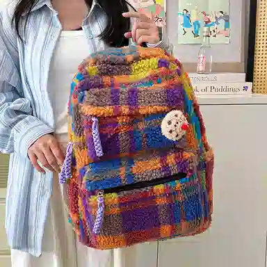 彤彤兔 复古休闲 尼龙 双肩包 女款 多色