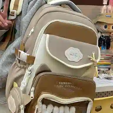 彤彤兔 书包可爱韩版风撞色大容 尼龙 双肩包 男女同款情侣款 多色