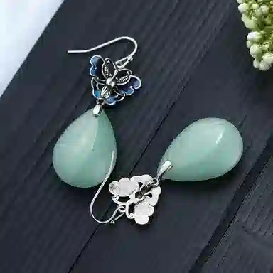 彤彤兔 中式文艺古典 简约轻奢 铜 耳环 女款