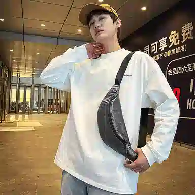 OUZIHUANG Waist Bag Black/Grey