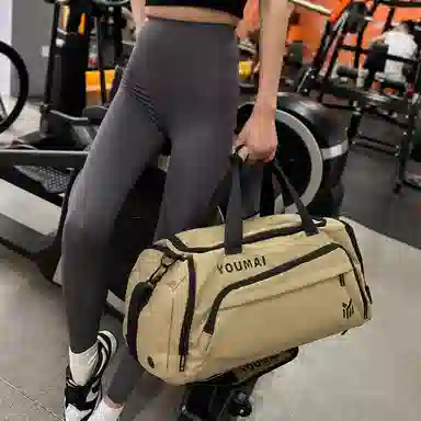 德力熊 休闲简约轻便 牛津布 健身包 男女同款情侣款 黑色桔色卡其色白色黄色军绿色湖蓝色灰色