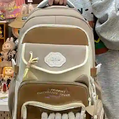 彤彤兔 书包可爱韩版风撞色大容 尼龙 双肩包 男女同款情侣款 多色