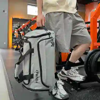 德力熊 休闲简约轻便 牛津布 健身包 男女同款情侣款 黑色桔色卡其色白色黄色军绿色湖蓝色灰色