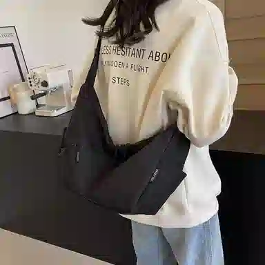 OUZIHUANG Simple Commuter Shoulder Bag Nylon