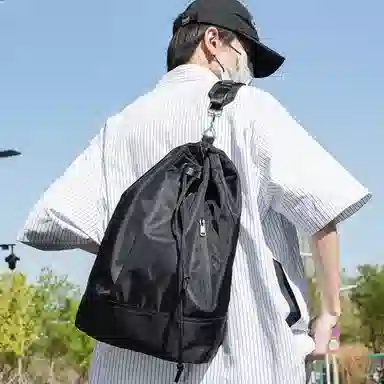 彤彤兔 抽绳轻便大容量 尼龙 双肩包 常规 男女同款情侣款 多色