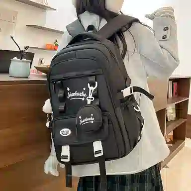 彤彤兔 韩版可爱书包简约 尼龙布 双肩包 常规 男女同款情侣款 多色