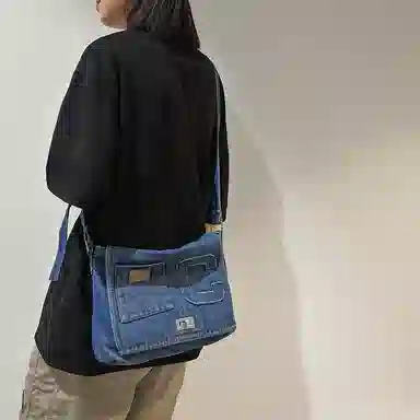 OUZIHUANG Denim Shoulder Bag