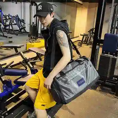 德力熊 出差便携 尼龙 健身包 男女同款情侣款 黑色粉色红色卡其色蓝色军绿色灰色