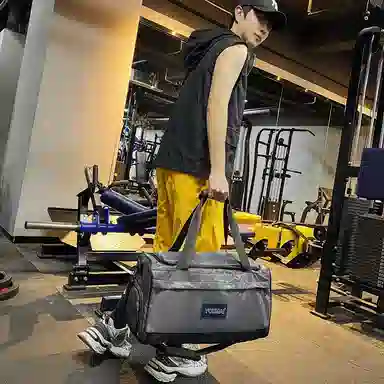 德力熊 出差便携 尼龙 健身包 男女同款情侣款 黑色粉色红色卡其色蓝色军绿色灰色