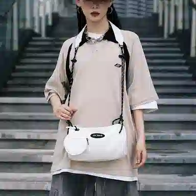 彤彤兔 小清新简约时尚 尼龙 单肩包 男女同款情侣款 多色