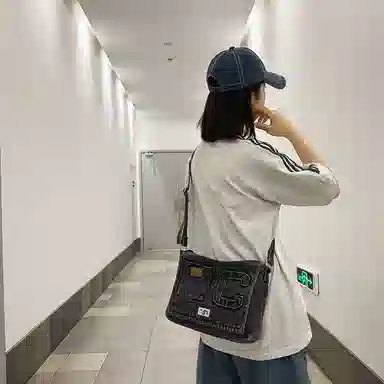 OUZIHUANG Denim Shoulder Bag