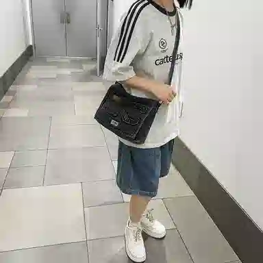 OUZIHUANG Denim Shoulder Bag