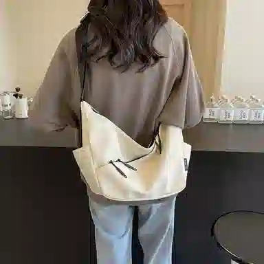 OUZIHUANG Simple Commuter Shoulder Bag Nylon