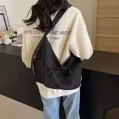 OUZIHUANG Simple Commuter Shoulder Bag Nylon