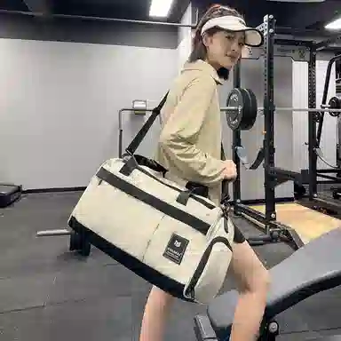 德力熊 干湿分离训练大容量短途旅行包 尼龙 健身包 男女同款情侣款 黑色/粉色/灰色/红色/黄色/蓝色/青绿色