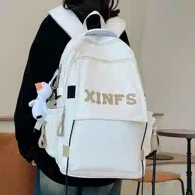 彤彤兔 韩系时尚百搭学生 尼龙 书包背包双肩包 男女同款情侣款 多色