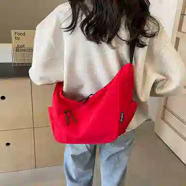 OUZIHUANG Simple Commuter Shoulder Bag Nylon