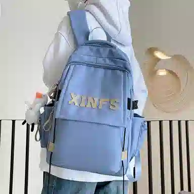 彤彤兔 韩系时尚百搭学生 尼龙 书包背包双肩包 男女同款情侣款 多色